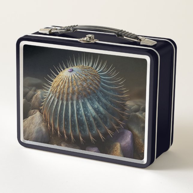 Deep Sea Urchin Metall Brotdose (Vorderseite)