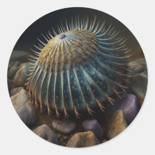 Deep Sea Urchin Runder Aufkleber