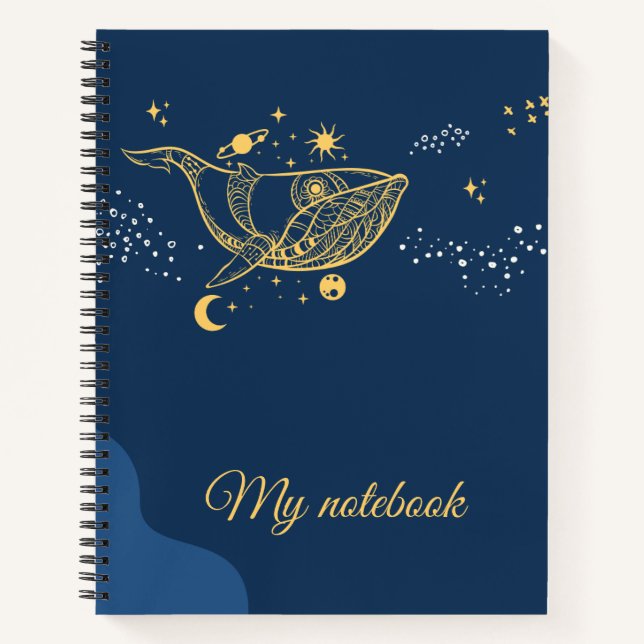 Deep Sea Whales Notebook – Ocean Depths Journal  Notizbuch (Vorderseite)
