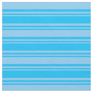 Deep Sky Blue und Light Sky Blue Farbstreifen Stoff