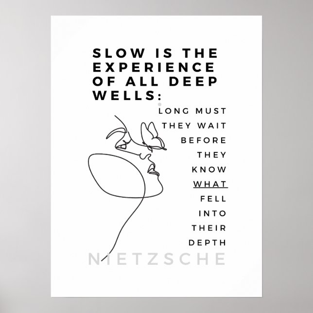 Deep Soul Introvert Philosophie Zitat Nietzsche Poster (Vorne)
