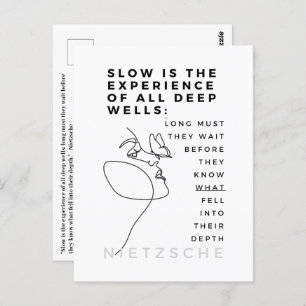 Deep Soul Introvert Philosophie Zitat Nietzsche Postkarte