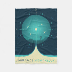 Deep Space Atomic Clock Poster, Blue Version. Fleecedecke