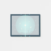 Deep Space Atomic Clock Poster, Blue Version.