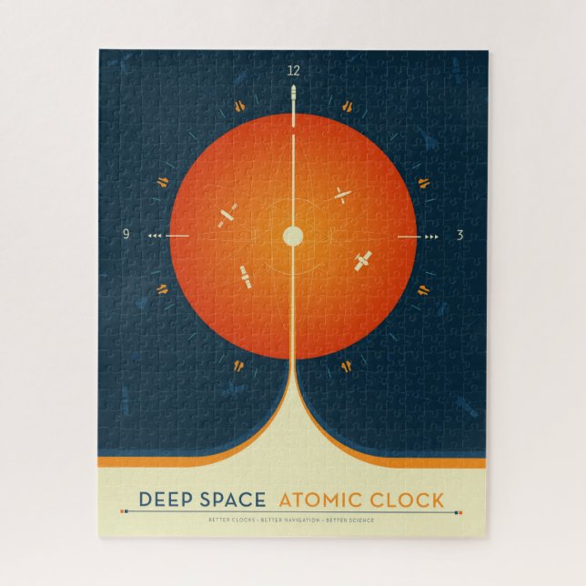 Deep Space Atomic Clock Poster, Orange Version. (Vertikal)