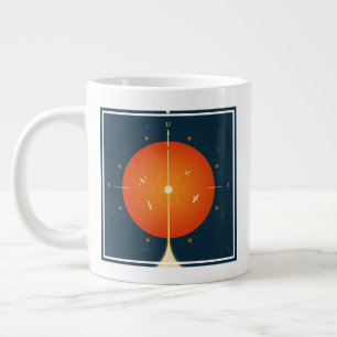 Deep Space Atomic Clock Poster, Orange Version. Jumbo-Tasse