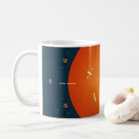 Deep Space Atomic Clock Poster, Orange Version.