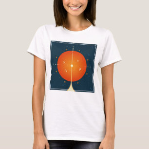 Deep Space Atomic Clock Poster, Orange Version. T-Shirt