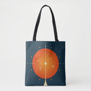Deep Space Atomic Clock Poster, Orange Version. Tasche