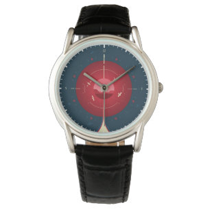 Deep Space Atomic Clock Poster, Red Version. Armbanduhr