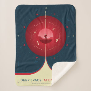 Deep Space Atomic Clock Poster, Red Version. Sherpadecke