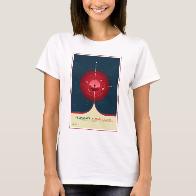Deep Space Atomic Clock Poster, Red Version. T-Shirt (Vorderseite)