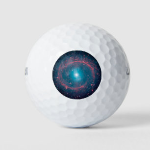 Deep Space Blue Spiral Pinwheel Galaxy Golfball