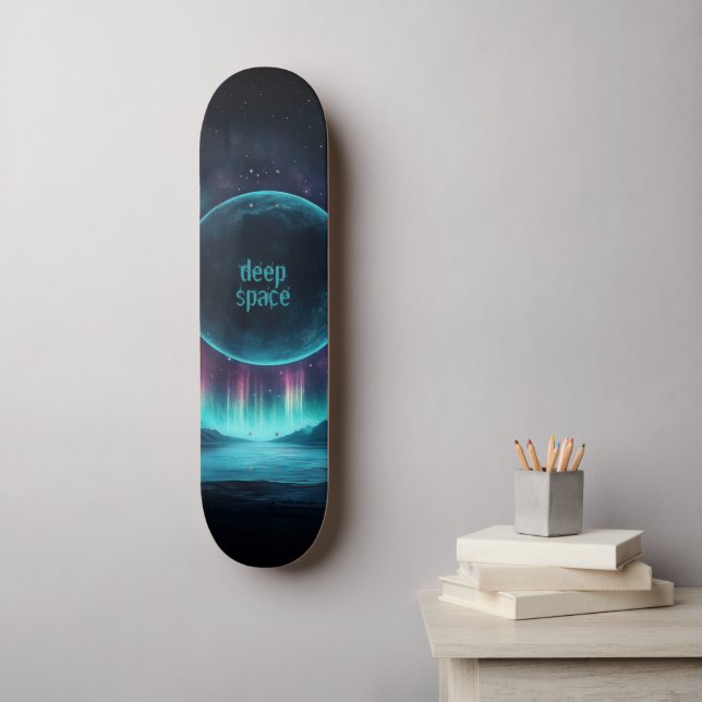 Deep Space Dark Skateboard (Wandkunst)