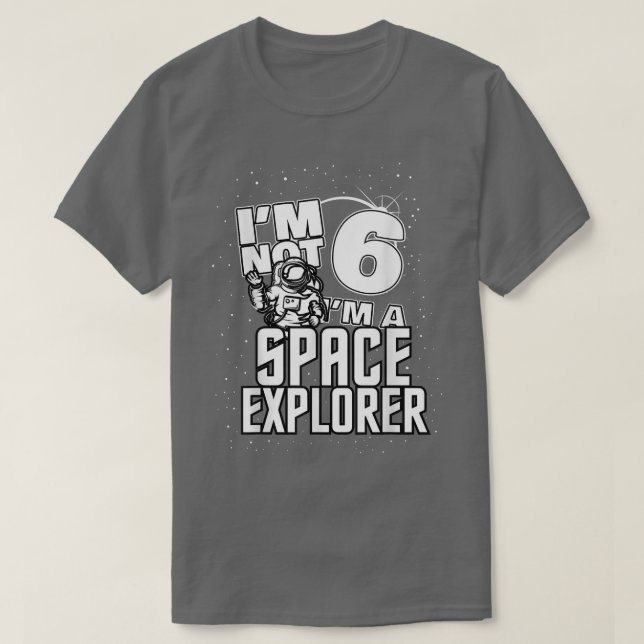 Deep Space Eplorer Astronaut Birthday Tee  6  (Design vorne)