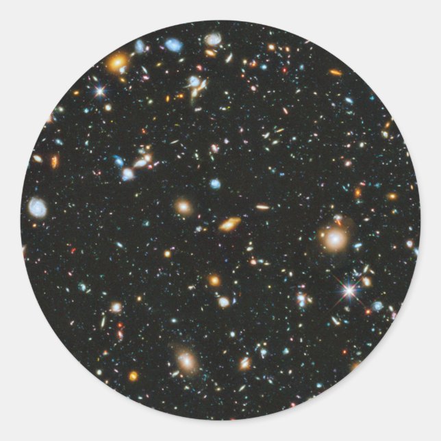 Deep Space Stars und Galaxien Runder Aufkleber (Vorderseite)