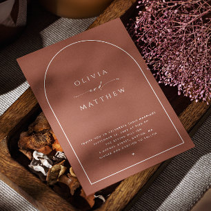 Deep Terracotta Arch Hochzeit im Herbst   Foto + Q Einladung