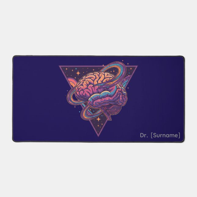 Deep Thinker - Custom Name Robot Brain Desk Mat Schreibtischunterlage (Vorderseite)