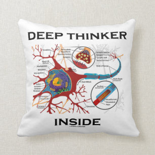 Deep Thinker Inside (Neuron Synapse) Kissen