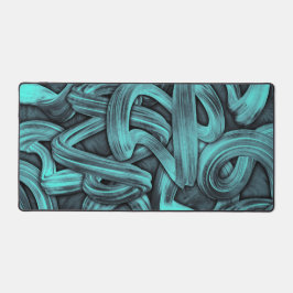 deep thought - black and teal : schreibtischunterlage