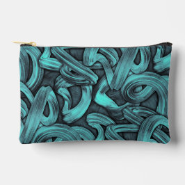 deep thought - black and teal : zubehörtasche