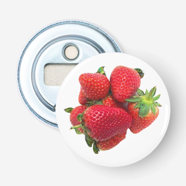 Deep Traum Erdbeeren Image Flaschenöffner (Vorderseite)