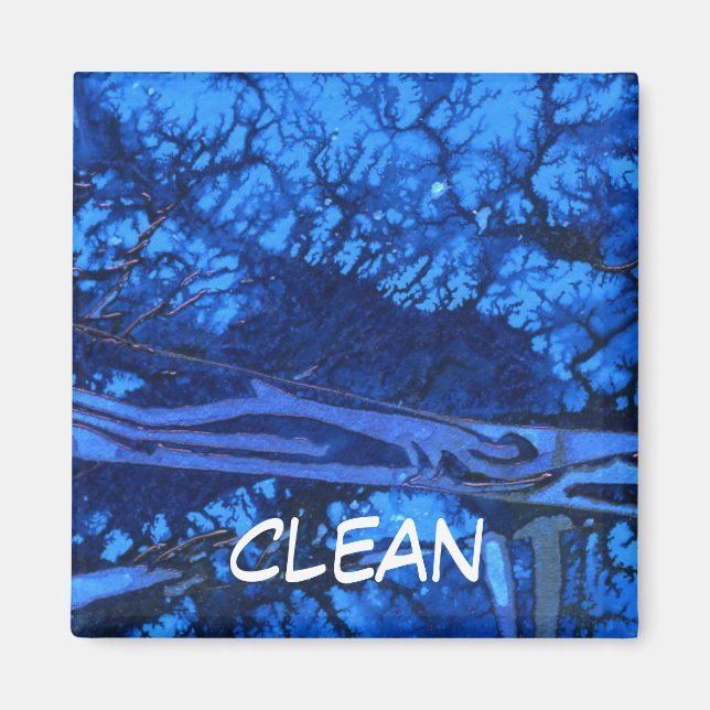 "Deep Water #3" Abstrakte Geschirrspülmaschine Sta Magnet (Vorne)