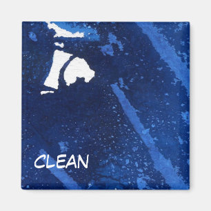 "Deep Water #4" Abstrakte Geschirrspülmaschine Sta Magnet