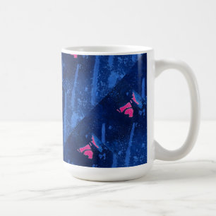 "Deep Waters #3 on Pink Tiled" Abstract Design Tas Kaffeetasse