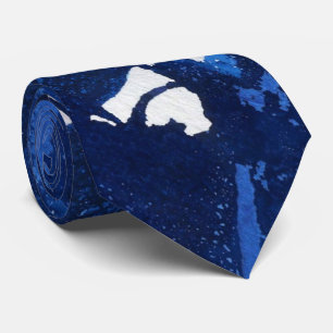 "Deep Waters #4" Cravate abstraite de conception