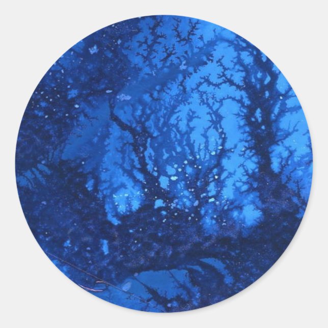 "Deep Waters #6" Abstract Design Sticker (Vorderseite)