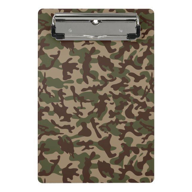 Deep Wood Camouflage Mini Klemmbrett (Vorderseite)