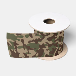 Deep Wood Camouflage Satinband