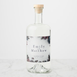 Deep Woodland Romance Wedding Alkoholflaschenetikett
