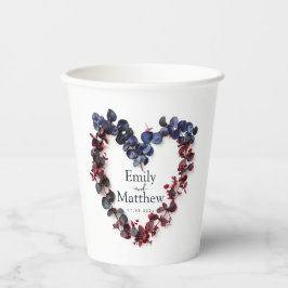 Deep Woodland Romance Wedding Pappbecher