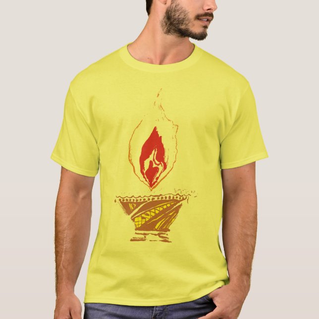 Deepak: Diwali Lampe T-Shirt (Vorderseite)