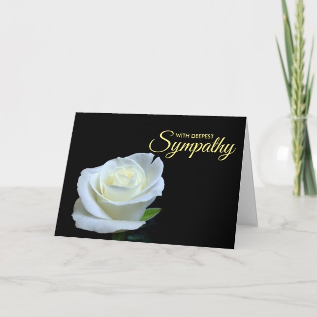 Deepest Beileid Condolence Card Karte (Vorderseite)