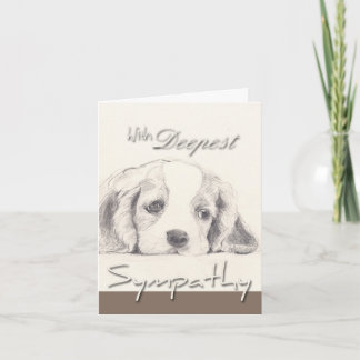 Deepest Beileid Dog Sympathie Karte mit Zitat