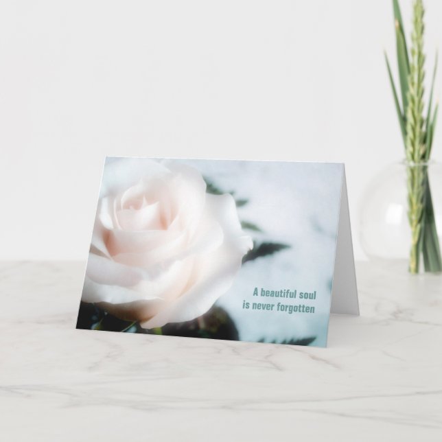 Deepest Beileid Elegante Blumenkarte Karte (Vorderseite)