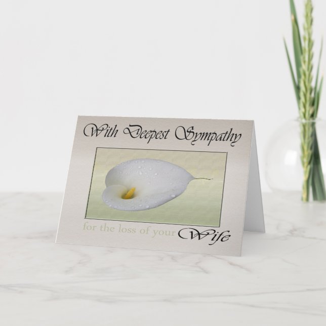 Deepest Sympathy for loss of Wife Card Karte (Vorderseite)