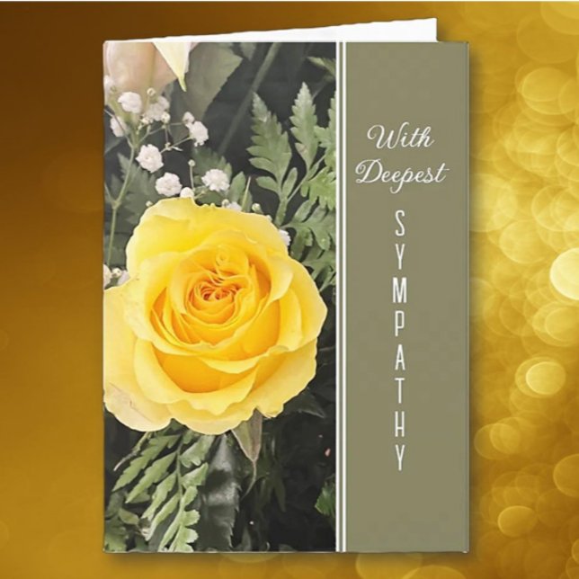 Deepest Sympathy yellow rose greeting Karte (Von Creator hochgeladen)