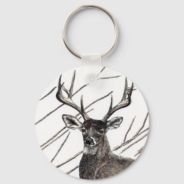 Deer 2.25" Basic Button Schlüsselanhänger (Vorderseite)