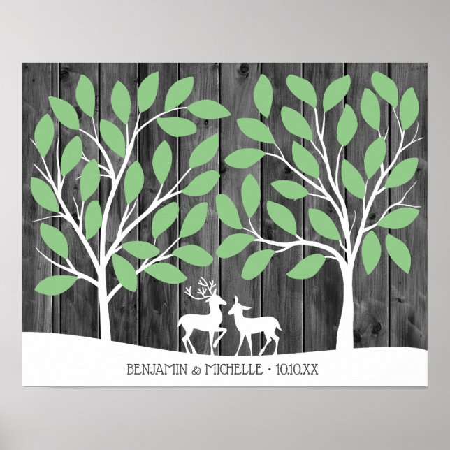 Deer - 50 Signature Guest Book Alternative Poster (Vorne)