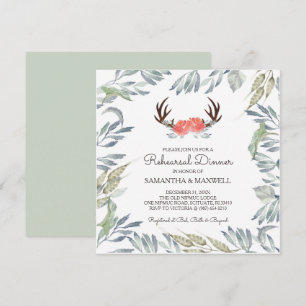 DEER ANTLER & Greenerie Probe Abendessen Einladung