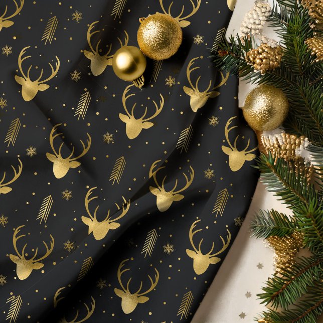 Deer Antlers Arrows Christmas Pattern V2 Gld ID861 Stoff (Von Creator hochgeladen)