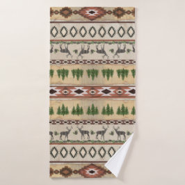 Deer Antlers Cabine russe Motif tribal de Wood