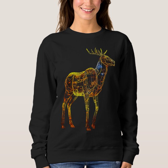 Deer artwork motif  animal deer sweatshirt (Vorderseite)