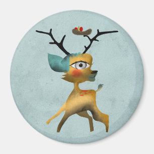 Deer Bambi Venado Forêt boisée Aqua Magnet