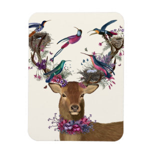 Deer Birdkeeper, Tropical Bird Nests Magnet