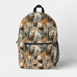 Deer Buck Camouflage Boy's Printed Backpack Bedruckter Rucksack